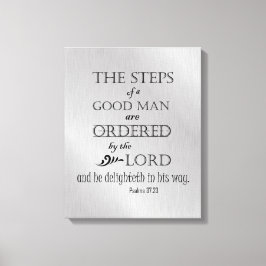 Lienzo Verso de la Biblia KJV: Pasos de un buen hombre