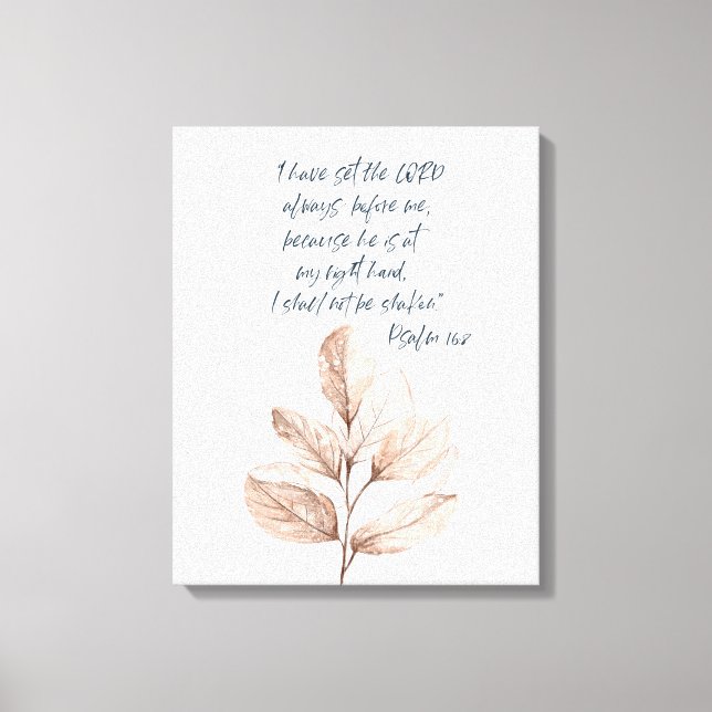 Lienzo Verso de la Biblia Lord Psalm Leafy poster de las  (Anverso)