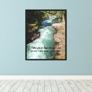Lienzo Verso de poesía de Wild River Rumi