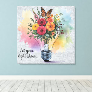 Lienzo Verso/Escritura de la Biblia Cristiana inspiradora