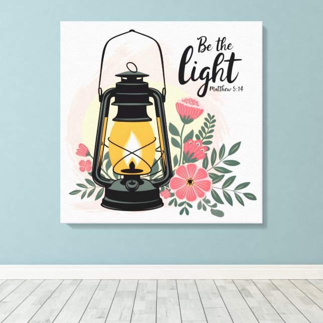 Lienzo Verso/Escritura de la Biblia Cristiana inspiradora (Insitu (piso de madera))