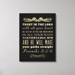 Lienzo Verso Scriptural cristiano de la biblia - 3:5 de