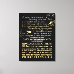 Lienzo Verso Scriptural de la biblia - 2:1 de los