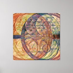 Lienzo Vesica Piscis 369   RYB, azul amarillo rojo