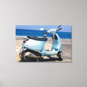 Lienzo Vespa en la playa el   Ephesus, Turquía