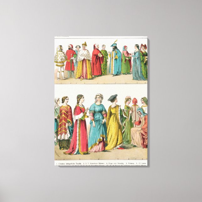 Lienzo Vestido italiano (Anverso)