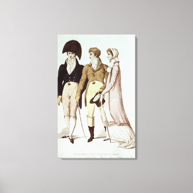 Lienzo Vestidos completos y a medias en abril (Anverso)