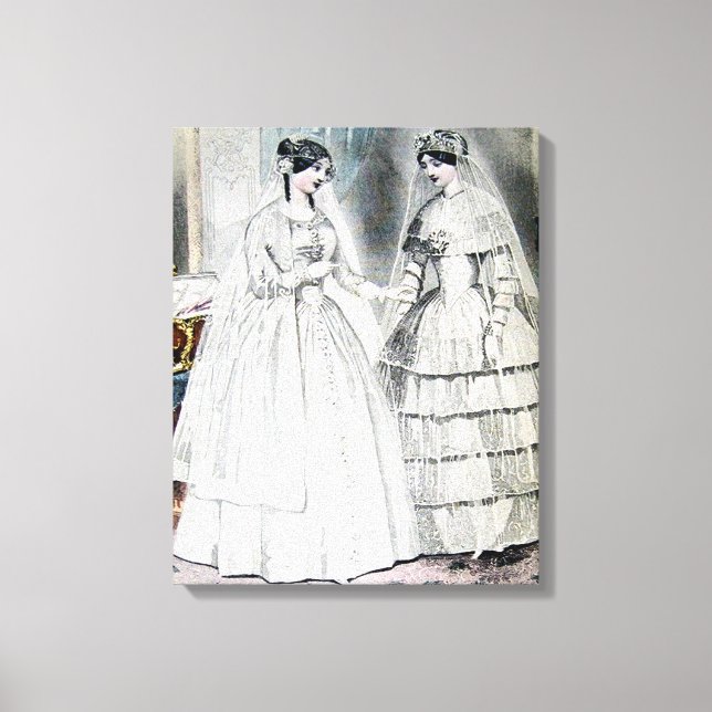 Lienzo Vestidos de Novia Blanco Antiguo (Anverso)
