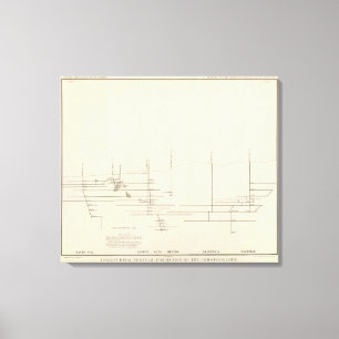 Lienzo Veta vertical longitudinal de la proyección III