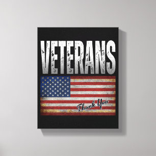 LIENZO VETERANOS DE BANDERA ESTADOUNIDENSES GRACIAS 4 DE