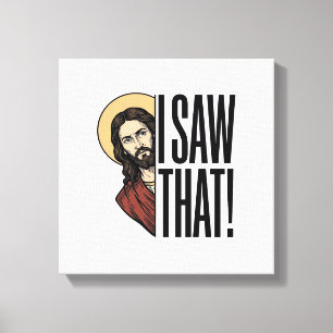 Lienzo Vi ese divertido diseño gráfico religioso_1