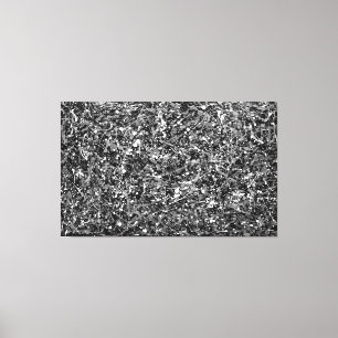 Lienzo VI NEGRO Y BLANCO - Pintura de acción -Resumen-