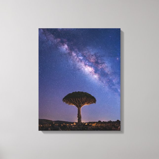 Lienzo Vía Láctea del árbol de sangre de dragón  N (Anverso)