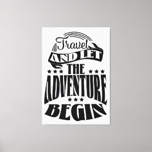 Lienzo Viaja y deja que la aventura comience