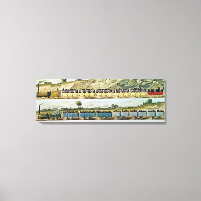 Lienzo Viajando por el Liverpool y Manchester (Anverso)