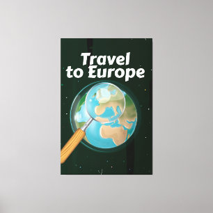 Lienzo Viaje a Europa poster de vacaciones