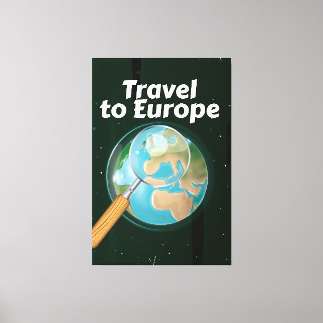 Lienzo Viaje a Europa poster de vacaciones (Anverso)
