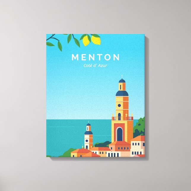 Lienzo Viaje a Menton France (Anverso)