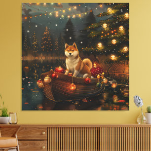Lienzo Viaje Festivo de Navidad de Akita