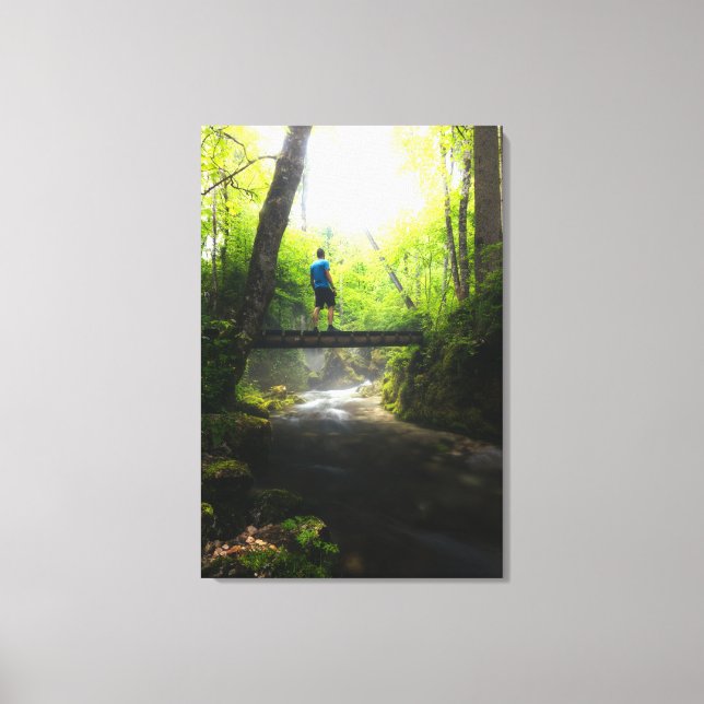 Lienzo Viaje por el mágico bosque (Anverso)