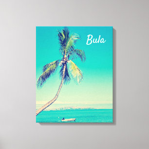 Lienzo Viaje por la isla de las palmeras tropicales de Fi