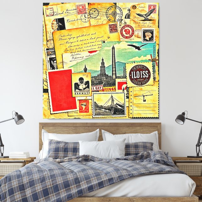 Lienzo Viaje postal histórico (Insitu(Dormitorio))