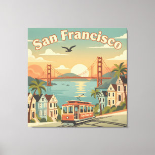 Lienzo Viaje Retro a San Francisco