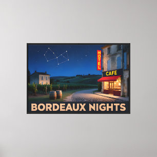 Lienzo Viaje Retro Bordeaux moderno
