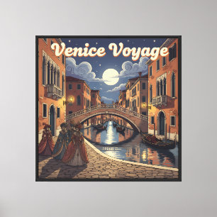 Lienzo Viaje Retro de Venecia