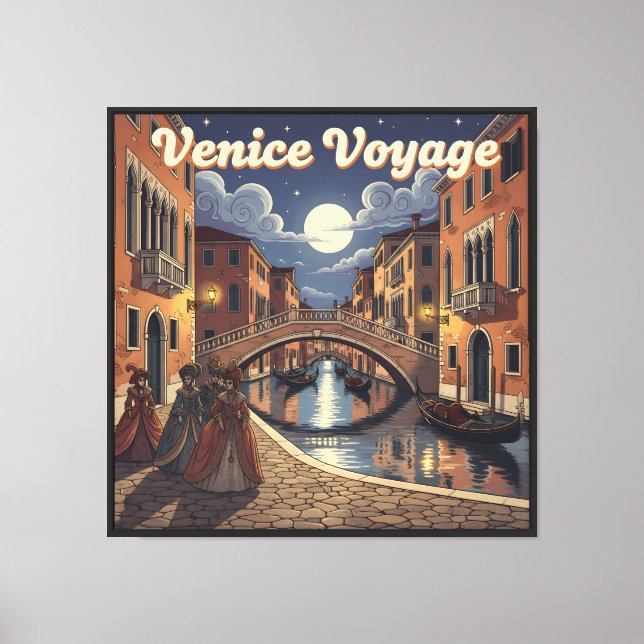 Lienzo Viaje Retro de Venecia (Anverso)