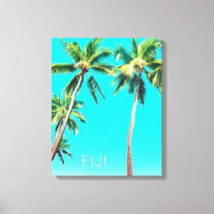 Lienzo Viaje tropical de la isla de las palmeras del coco