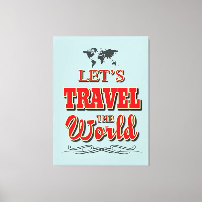 Lienzo Viajemos por el mundo (Anverso)