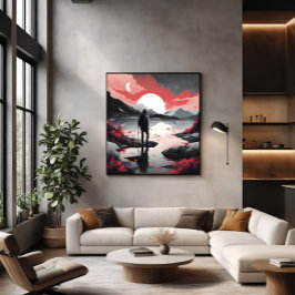 Lienzo Viajero al atardecer