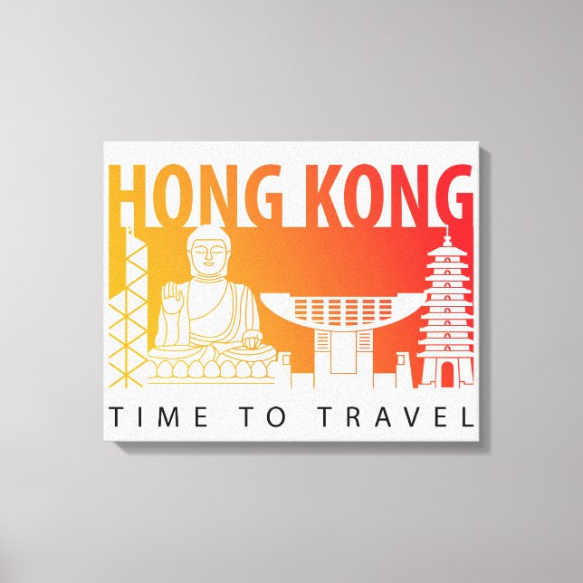 Lienzo Viajes a Hong Kong (Anverso)