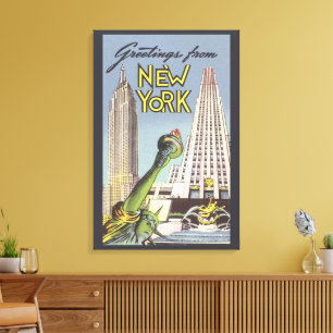 Lienzo Viajes antiguos, lugares emblemáticos de la ciudad