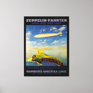 Lienzo Viajes de Zeppelin ~ Sobre el mar y la tierra
