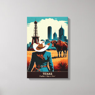 Lienzo Viajes en Texas: Todo es más grande