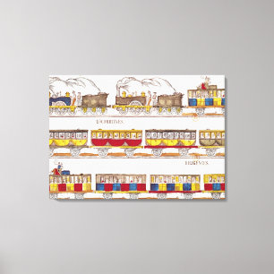 Lienzo Viajes en tren en 1845