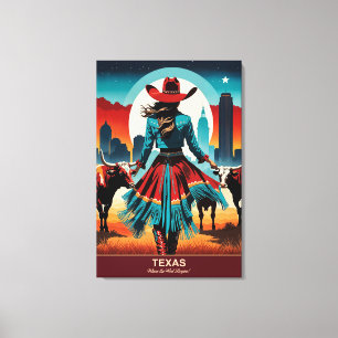 Lienzo Viajes por Texas: Donde empieza Occidente