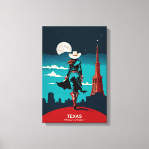 Lienzo Viajes por Texas: El espíritu de aventura
