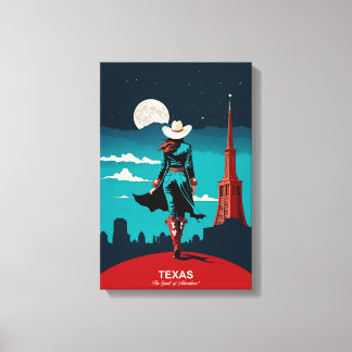 Lienzo Viajes por Texas: El espíritu de aventura