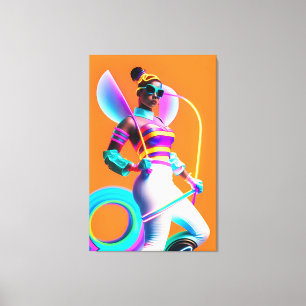 Lienzo Vibe Jibe Electric Ken Gage Retrowave Fun