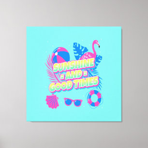 Lienzo Vibes de diversión de verano tropical