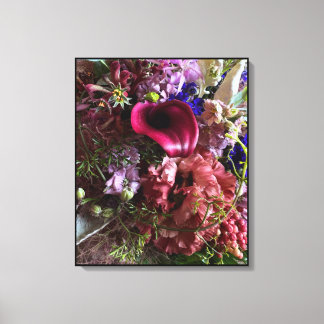Lienzo Vibrant Calla Lily and Mixed Flowers Canvas Art