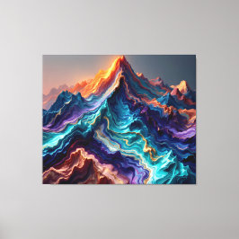Lienzo Vibrant Marble Mountains – Abstract 3D Canvas Wall