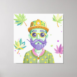 Lienzo Vibrant Monarch Butterfly Illustration on Light Ba