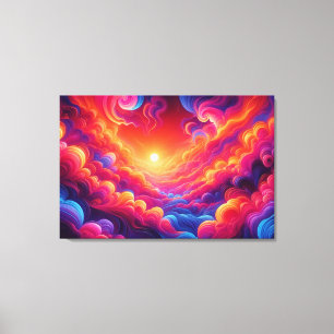 Lienzo Vibrant Neon Sunset