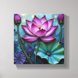 Lienzo Vibrant Pink Lotus