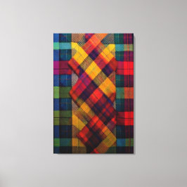 Lienzo Vibrant Plaid Fusion & Modern Geometric Textile