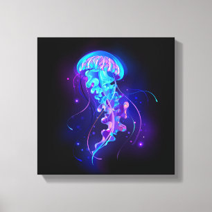 Lienzo Vibrante color Glustre medusas